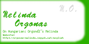 melinda orgonas business card